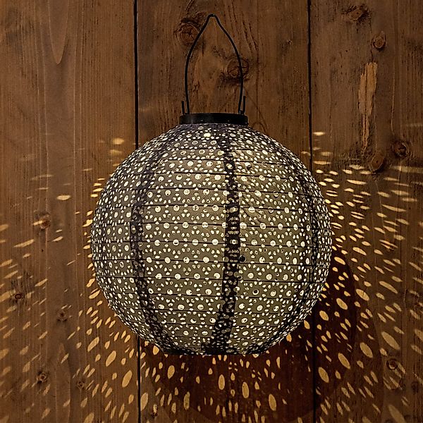 Spetebo LED Lampion Solar Textil Laterne günstig online kaufen