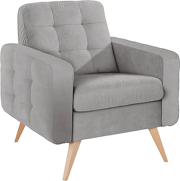 exxpo - sofa fashion Sessel »Nappa, Loungesessel, aktuelle Rückensteppung, günstig online kaufen