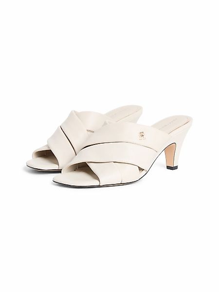 Tommy Hilfiger Pantolette "ELEVATED MID HEEL MULE LTH" Sommerschuh, Schlupf günstig online kaufen