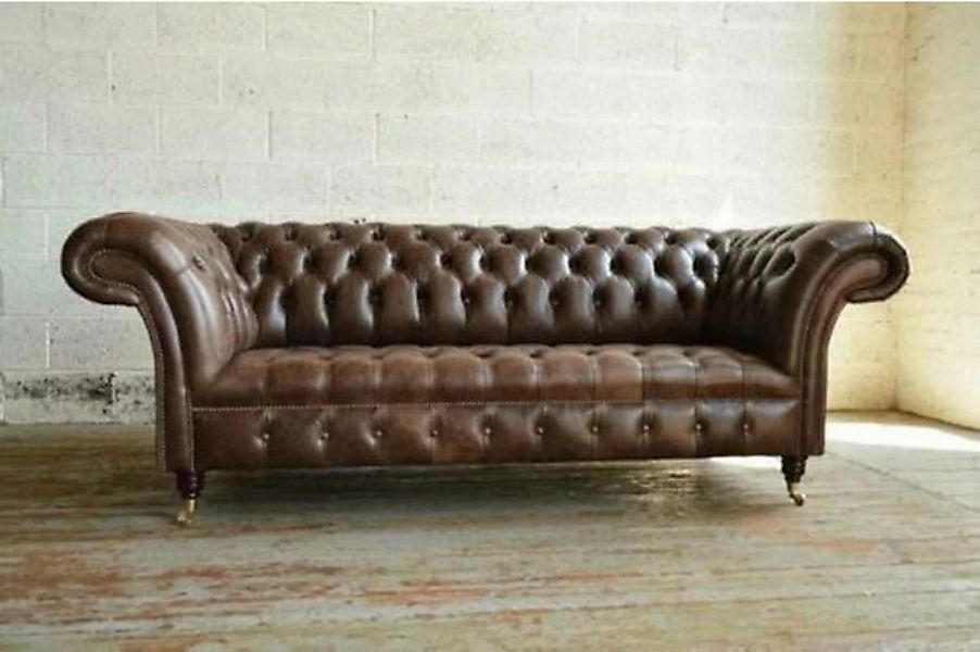 JVmoebel Chesterfield-Sofa, Sofa Couch Polster 3 Sitzer Rollen Chesterfield günstig online kaufen