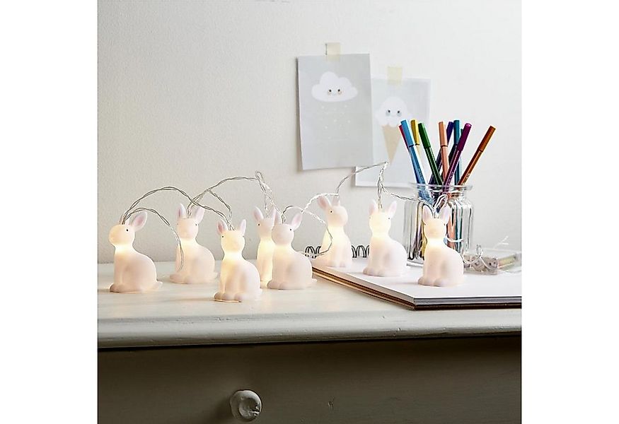 MARELIDA LED-Lichterkette LED Lichterkette Hasen 10 weiße leuchtende Hoppel günstig online kaufen