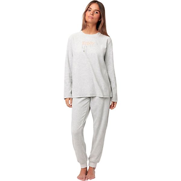 Admas  Kleider & Outfits Pyjama Samt Hose Top Langarm Enjoy Every Moment günstig online kaufen
