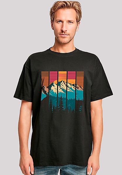 F4NT4STIC T-Shirt "Berg Sonnenuntergang Retro" Premium Qualität günstig online kaufen