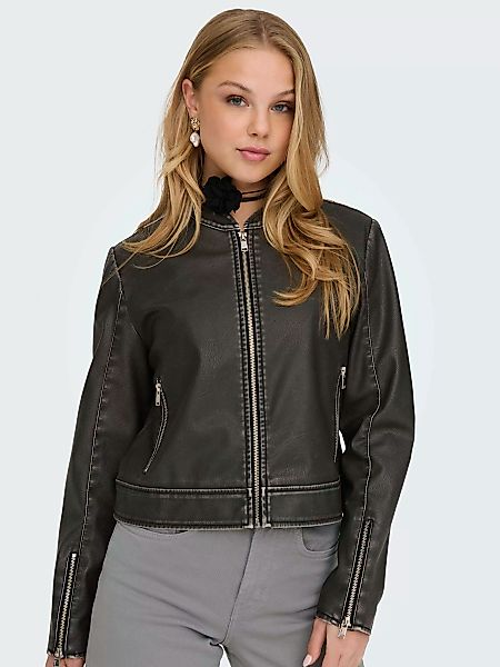 ONLY Lederjacke "ONLMINDY FAUX LEATHER WASHED JACKET OTW" günstig online kaufen