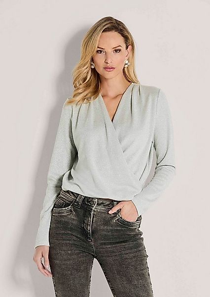 MADELEINE Langarmshirt Glamouröses Oberteil mit Wickel-Design Viskoseshirt günstig online kaufen