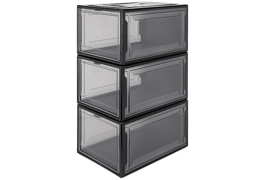 Yorbay Schuhbox 3er Set Schuhbox, stapelbarer Schuhorganizer, Schuhaufbewah günstig online kaufen