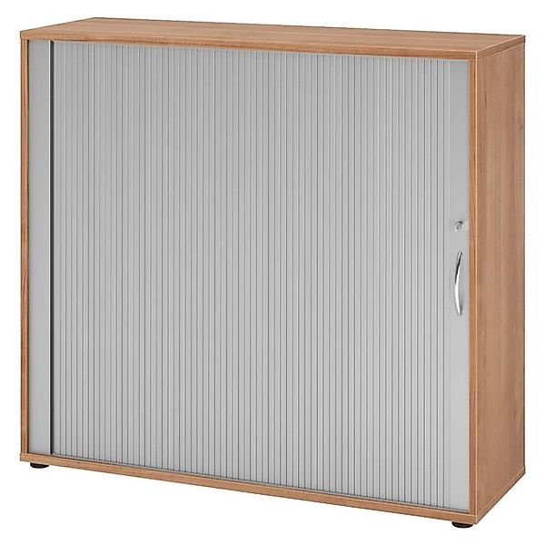 bümö Aktenschrank Rollladenschrank office - 3 Ordnerhöhen Dekor: Nussbaum/S günstig online kaufen