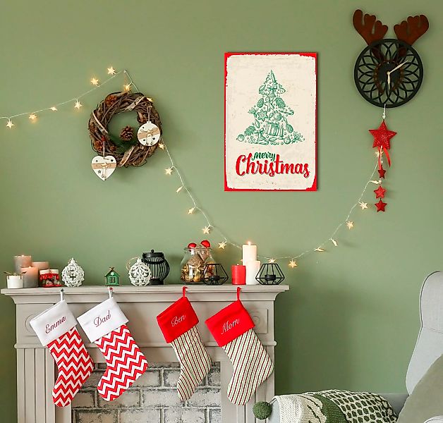 queence Metallbild "Christmas Tree", (1 St.), Stahlschilder günstig online kaufen