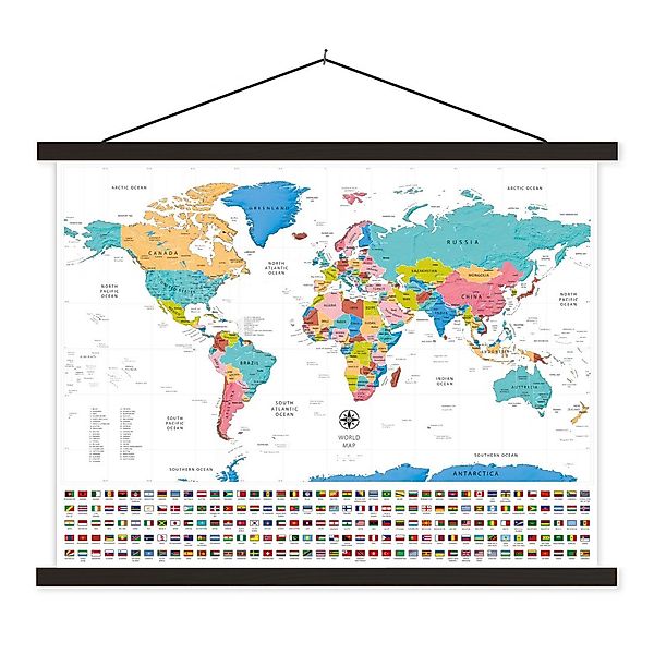MuchoWow Poster Weltkarte - Farben - günstig online kaufen