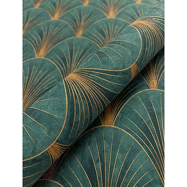 Newroom Vinyltapete Salis Green Geometrische Muster Modern FSC® günstig online kaufen