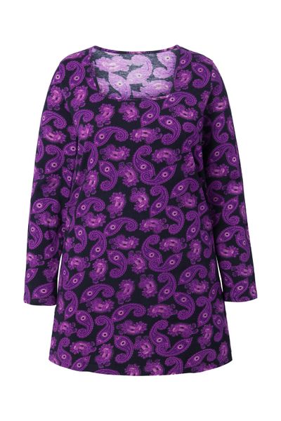 Ulla Popken Longshirt Longshirt Paisley A-Linie günstig online kaufen