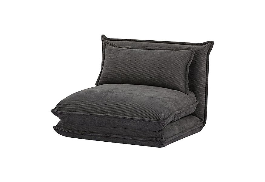 en.casa Relaxsessel, Schlafsessel »Umeå« 59x85,5x67 cm Cord Grau günstig online kaufen