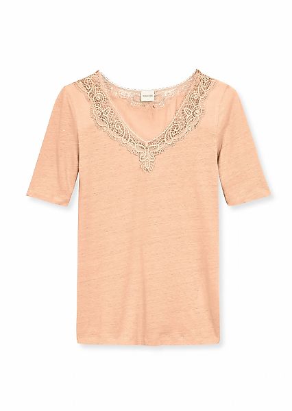 MADELEINE Kurzarmshirt "Shirt Kurzarm-Shirt aus Leinen mit feinem Spitzen-A günstig online kaufen