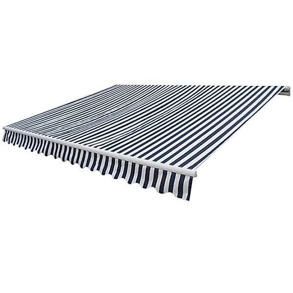 furnicato Gelenkarmmarkise Motorisiert 400 cm Blau/Weiß günstig online kaufen