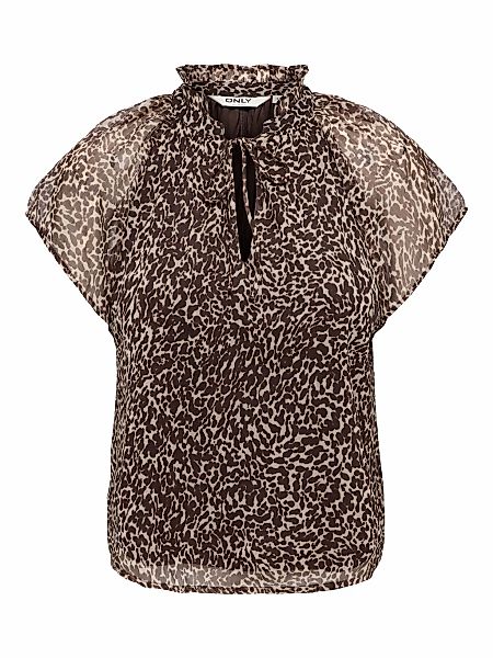 ONLY Chiffonbluse "ONLLERI-PENINNA S/S TIED NECK SHIRT WVN" Polyester, regu günstig online kaufen