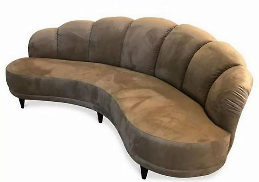Casa Padrino Sofa Luxus Sofa Haselnussbraun / Schwarz 231 x 124 x H. 85 cm günstig online kaufen