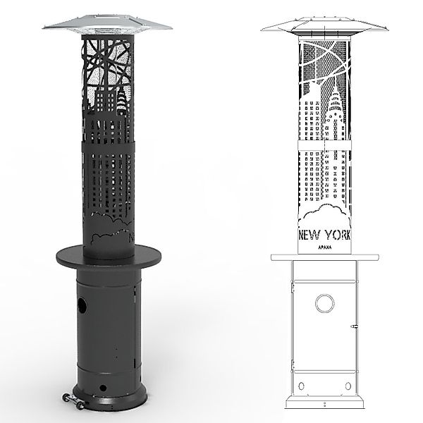 APANA Heizstrahler DESIGN, 11520 W, Modell:New günstig online kaufen