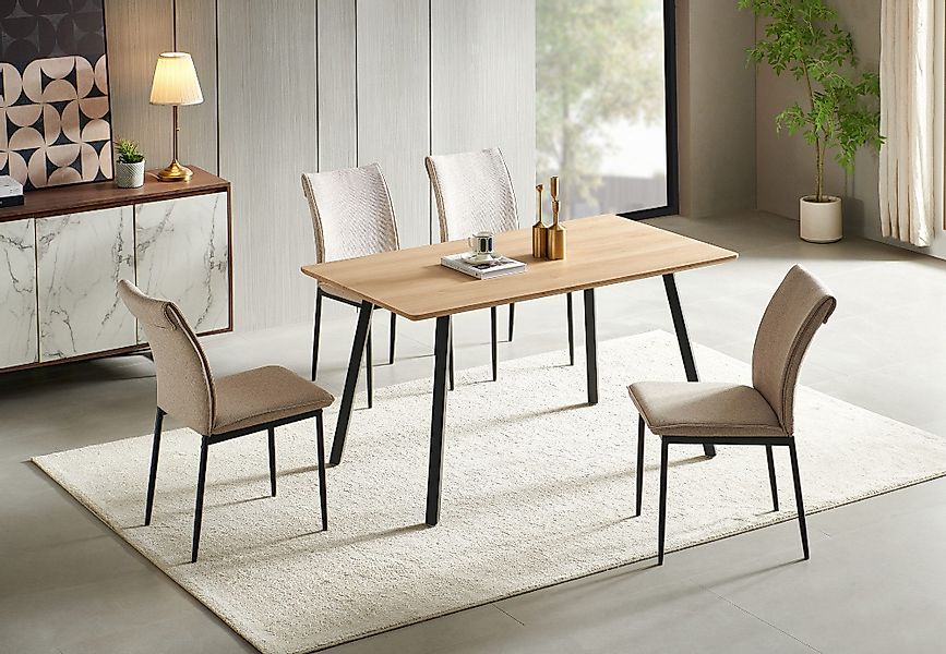 Home Collective Esszimmer-Set mit 4 Stühlen günstig online kaufen
