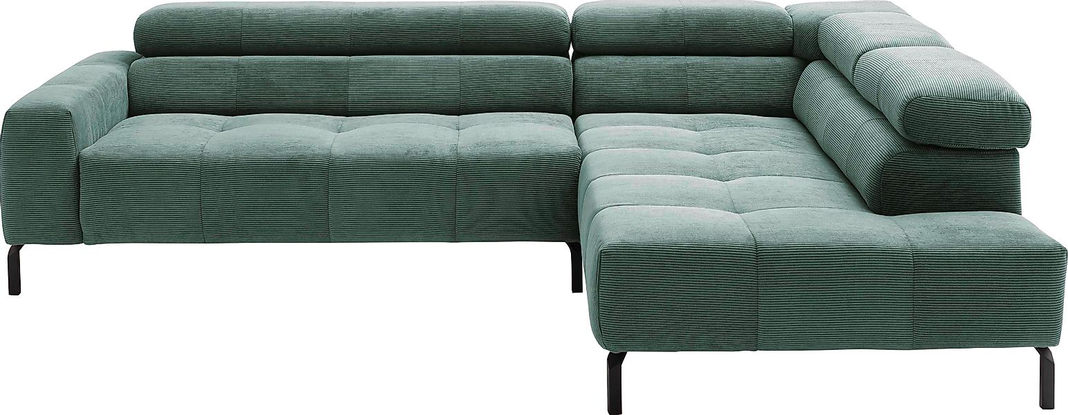 PLACES OF STYLE Ecksofa »Claya, L-Form, incl. Kopfteilverstellung, Breite 2 günstig online kaufen