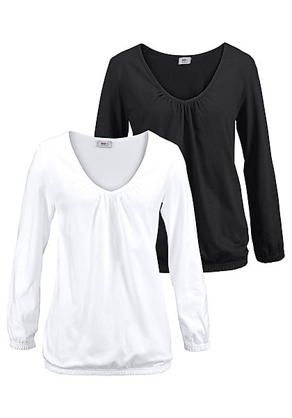 Flashlights Langarmshirt (Packung, 2-tlg., 2er-Pack) figurbetonter günstig online kaufen