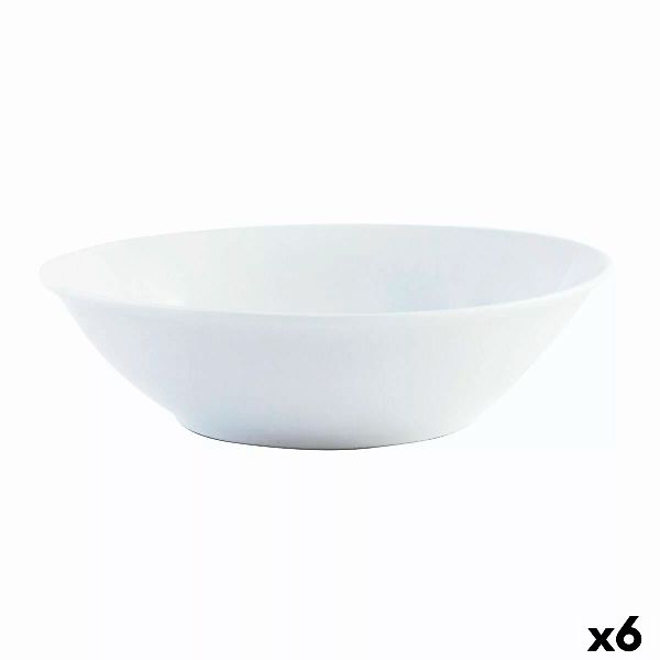 Salatschüssel Quid Basic Aus Keramik Weiß (23 Cm) (6 Stück) günstig online kaufen