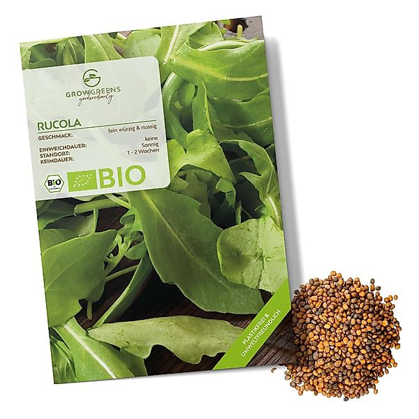 Growgreens Gemüsesamen BIO Rucola Samen (Eruca günstig online kaufen