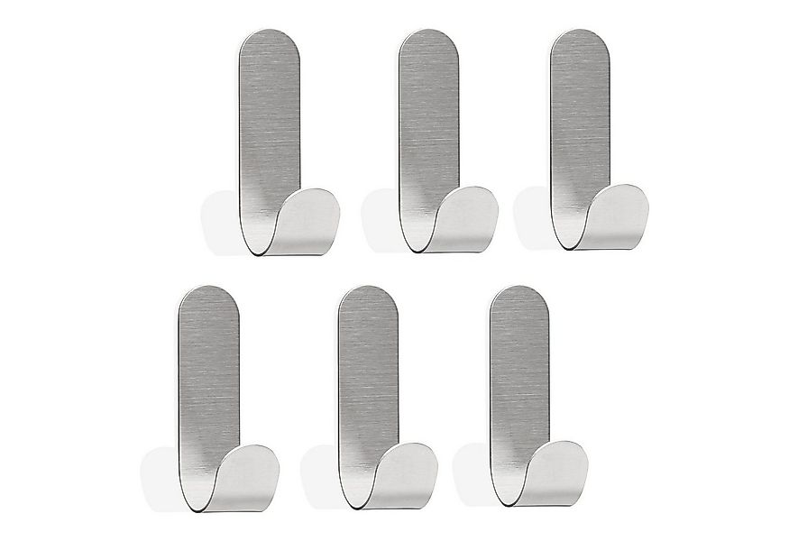 SEBSON Handtuchhalter Wandhaken Edelstahl - 6x klebende Haken Badezimmer, K günstig online kaufen