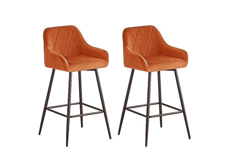 JYMTOM Barhocker Barstuhl mit Armlehne Gepolsterter Tresenhocker Bistrohock günstig online kaufen