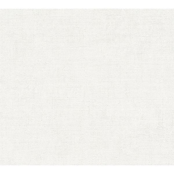 AS Creation Vliestapete Uni Textiloptik 10,05 x 0,53 m Weiß FSC® günstig online kaufen