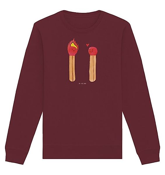 Mr. & Mrs. Panda Longpullover Streichhölzer Größe S - Burgundy - Geschenk, günstig online kaufen