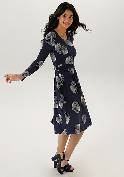 Aniston SELECTED Jerseykleid, mit figurbetonenden Raffungen in der Taille günstig online kaufen