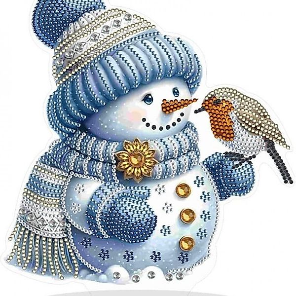 FELIXLEO Fensterdekoration Diamantmalerei Weihnachten neuer Schneemann günstig online kaufen