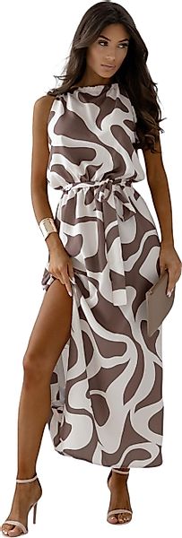 EloModa Maxikleid Maxikleid mit abstraktem Print günstig online kaufen