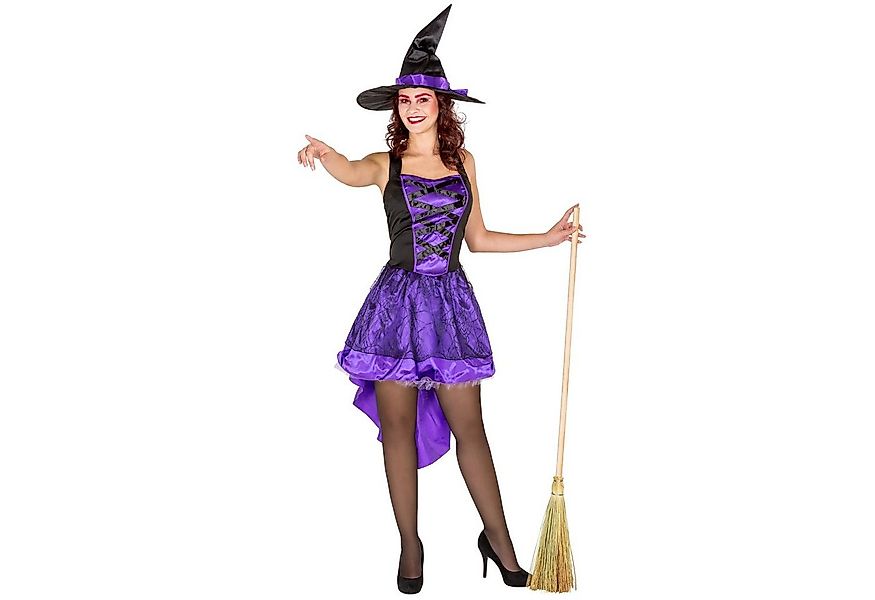 dressforfun Hexen-Kostüm Frauenkostüm sexy Hexenkleid, Satin-Glanzstoff günstig online kaufen