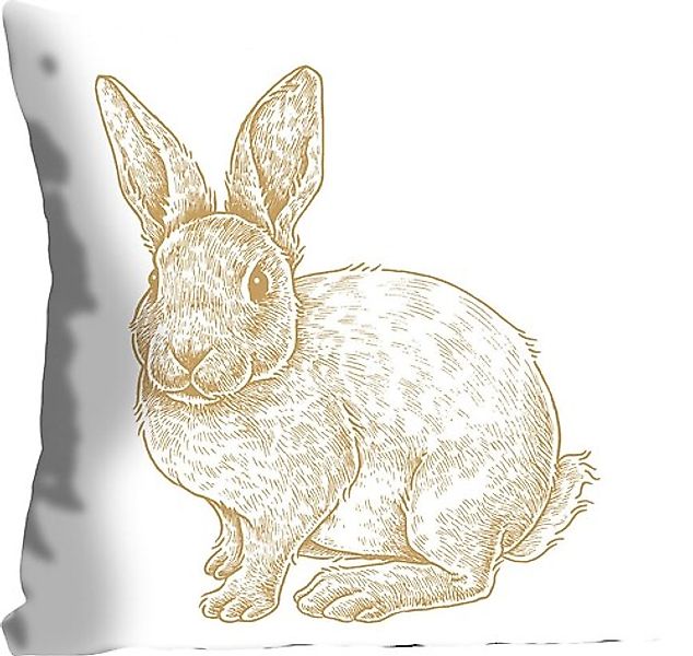 queence Dekokissen »Thorge«, mit einem flauschigen Hasen, Kissenhülle ohne günstig online kaufen