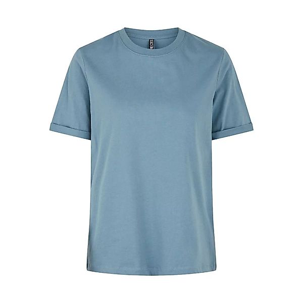 Pieces Ria Fold Up Solid Kurzärmeliges T-shirt M Trooper günstig online kaufen