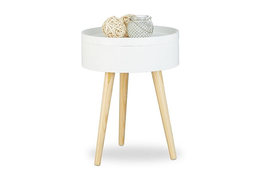 relaxdays Beistelltisch skandinavisch mit Tablett günstig online kaufen