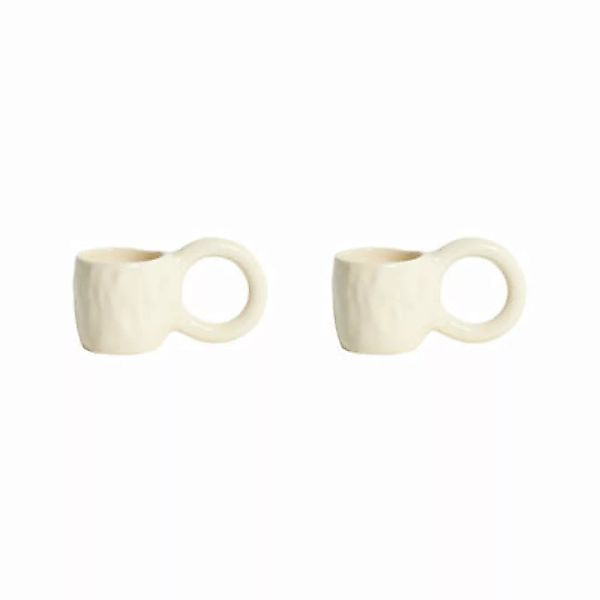 Espressotasse Donut Small keramik beige / Ø 6 x H 5,5 cm - 2er-Set - Petite günstig online kaufen