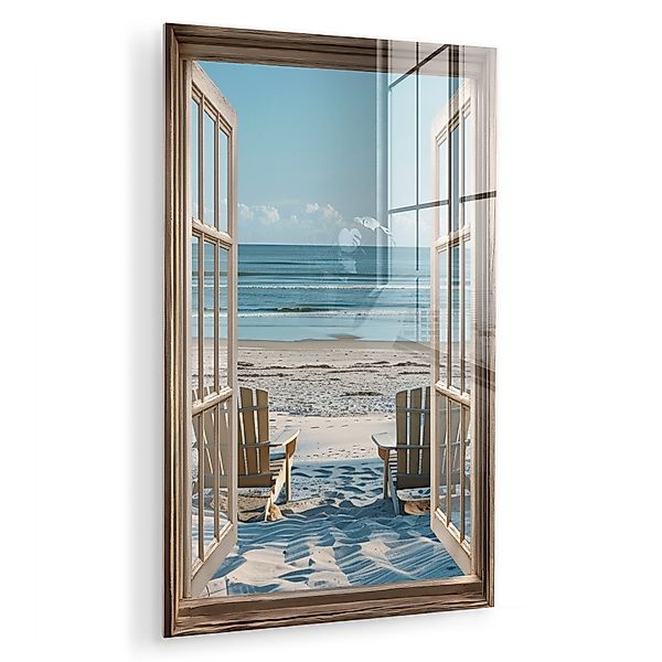 MuchoWow Acrylglasbild Fensterblick - Fenster - günstig online kaufen
