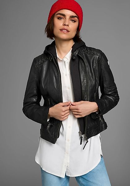 ALPENBLITZ Lederjacke "Lissabon" mit Kapuze für Sommer und Übergangszeit, a günstig online kaufen