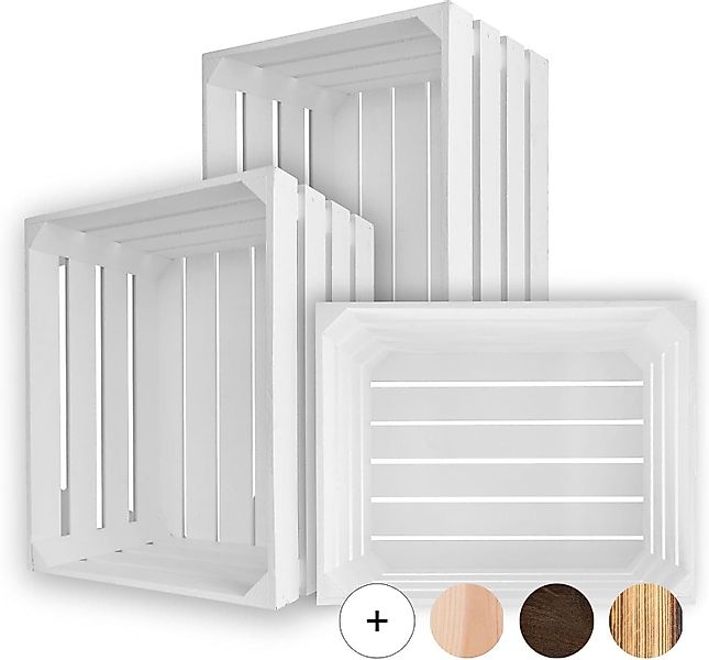 Creative Deco Holzkiste 3x Weinkisten Set günstig online kaufen