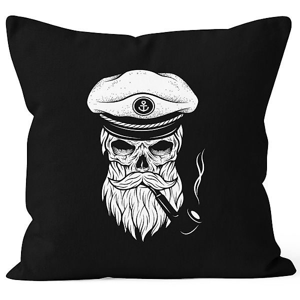 Autiga Dekokissen Kissenbezug Totenkopf Kapitän Captain günstig online kaufen