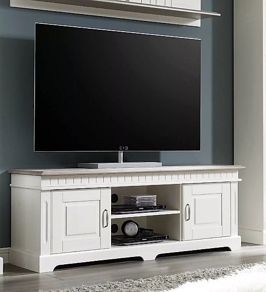 TV-Lowboard weiß Massivholz 144 cm CORDOBA günstig online kaufen