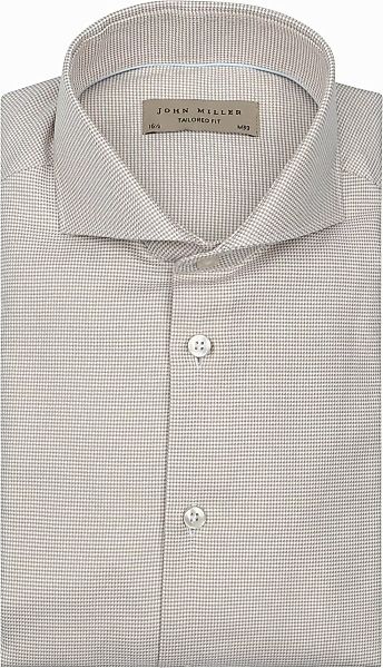 John Miller Hemd Small Check Beige - Größe 40 günstig online kaufen