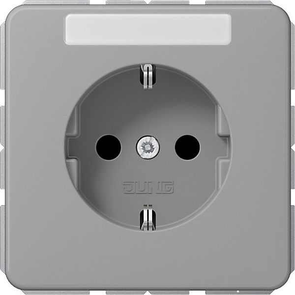 Jung SCHUKO-Steckdose 16A 250V mit Schriftfeld CD 1520 NA GR - CD1520NAGR günstig online kaufen
