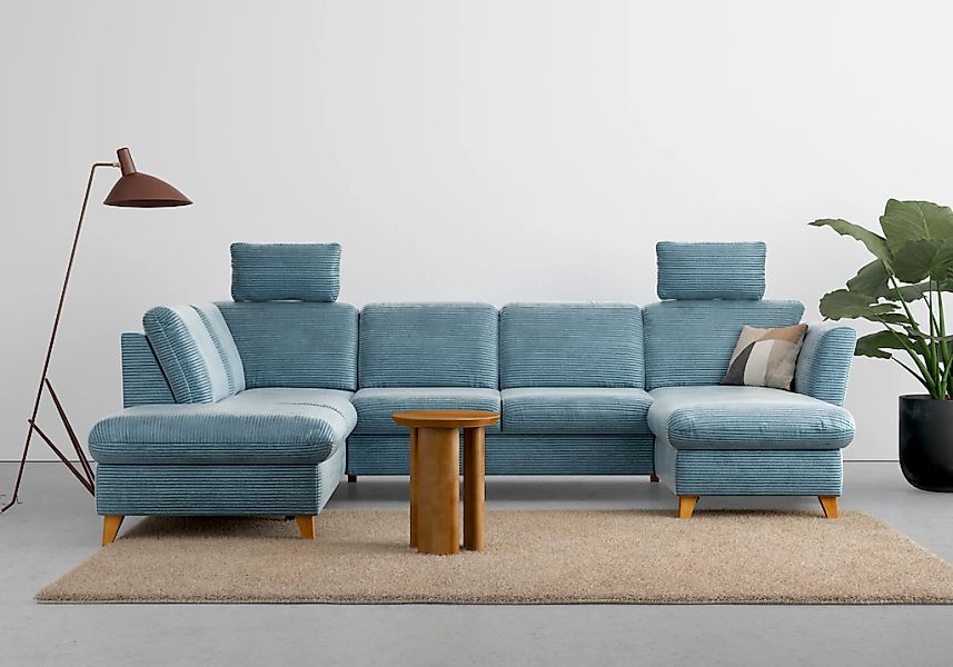 Home affaire Wohnlandschaft "Trelleborg U-Form" wahlweise mit Bettfunktion günstig online kaufen