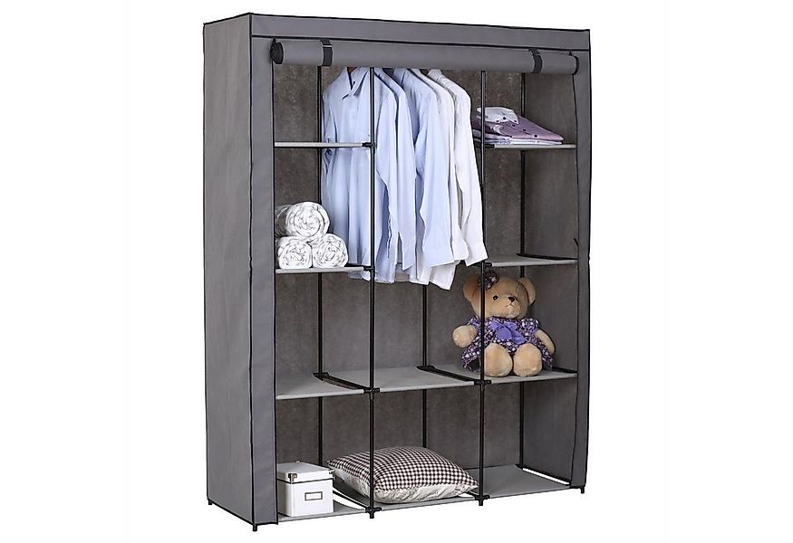 IDIMEX Kleiderschrank STEVEN Keller Regal mit Schutzhülle, 9 Regalfächer in günstig online kaufen