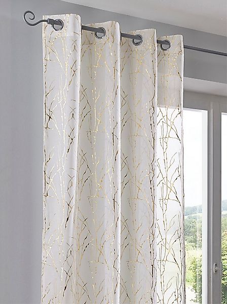 heine Gardine Dekostore (1 St), Ösen, halbtransparent, Fertigstore gerade F günstig online kaufen