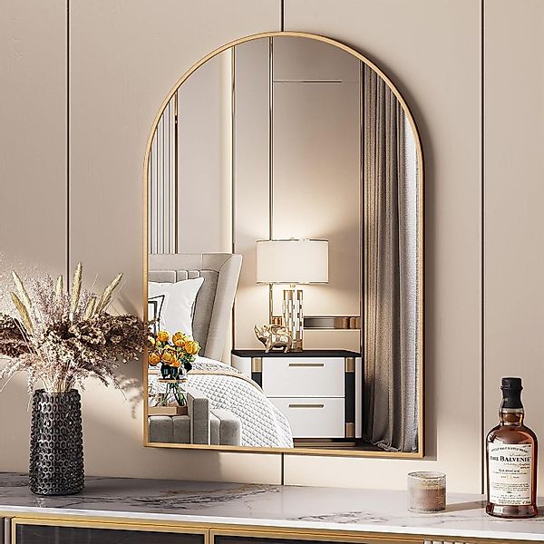 TLGREEN Wandspiegel (Bogen Wandspiegel mit Gold, günstig online kaufen