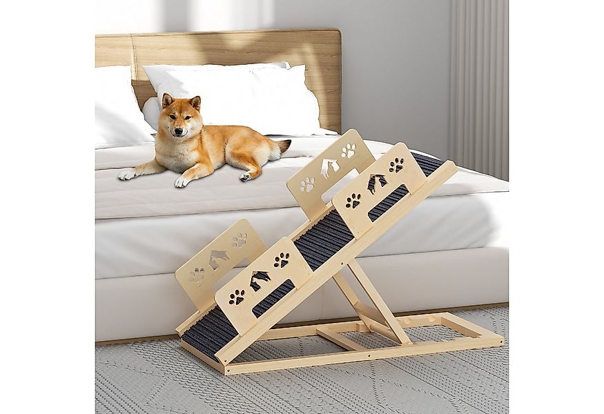 TWSOUL Haustiertreppe Hunderampe 100 cm, 4-fach höhenverstellbar von 35 cm günstig online kaufen